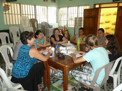 Meeting with Brad and Anika's supervisors at Los Pipitos in Jinotega