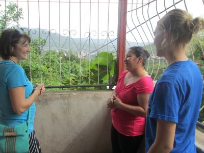 Sophie's host mom sharing about Matagalpa and how well Sophie is doing at the school and at her home.