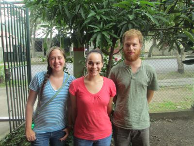 Emily, Molly & Ben after lunch together in Jinotega