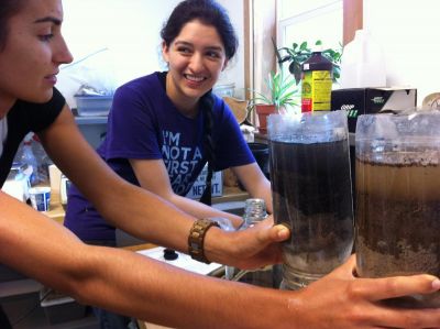 Ruth and Nina soils lab