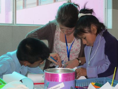 Whitney demonstrates how to complete the project