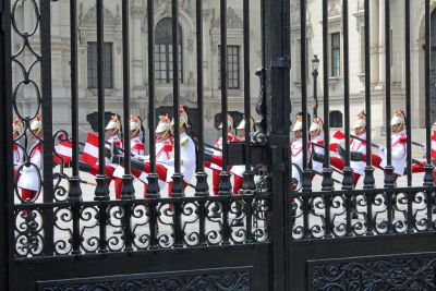 The changing of the guard ceremony at the Government Palace.