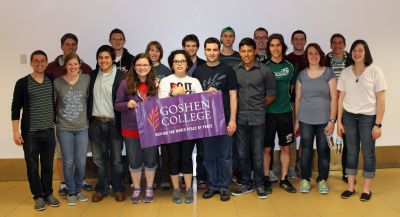 The Peru Study-Service Term unit for Summer 2014 arrived in Lima on April 30, 2014. They are (front row, left to right) Stefan, Emma, Derek Peter, Miranda, Edith, Andrew, Alejandro, Lucas, Sierra, Jaime and (top row, left to right) Michael, Derek William, Leah, Brody, Joel, Matt, Brian and Timothy.
