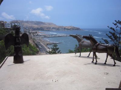 The view from his home/studio/gallery