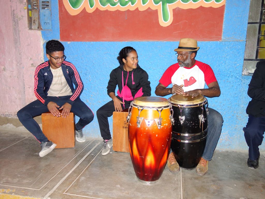 making music in the street