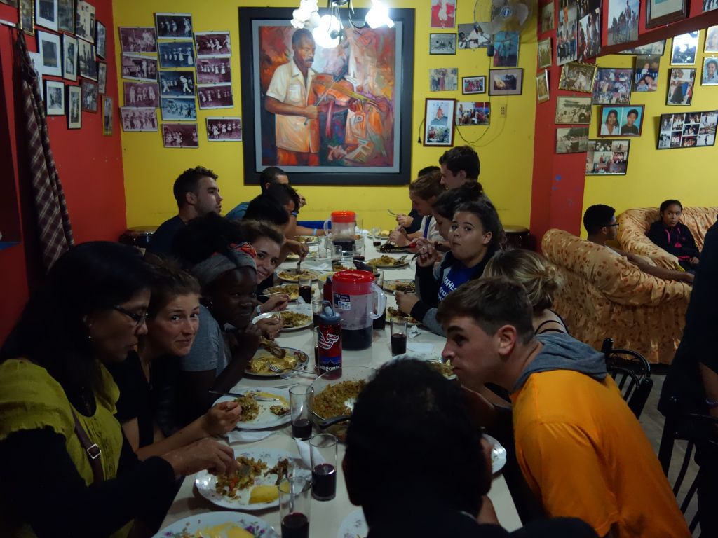 Dinner in the Ballumbrosio home.