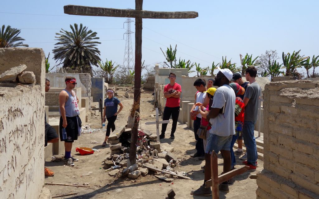 offerings around the central cross