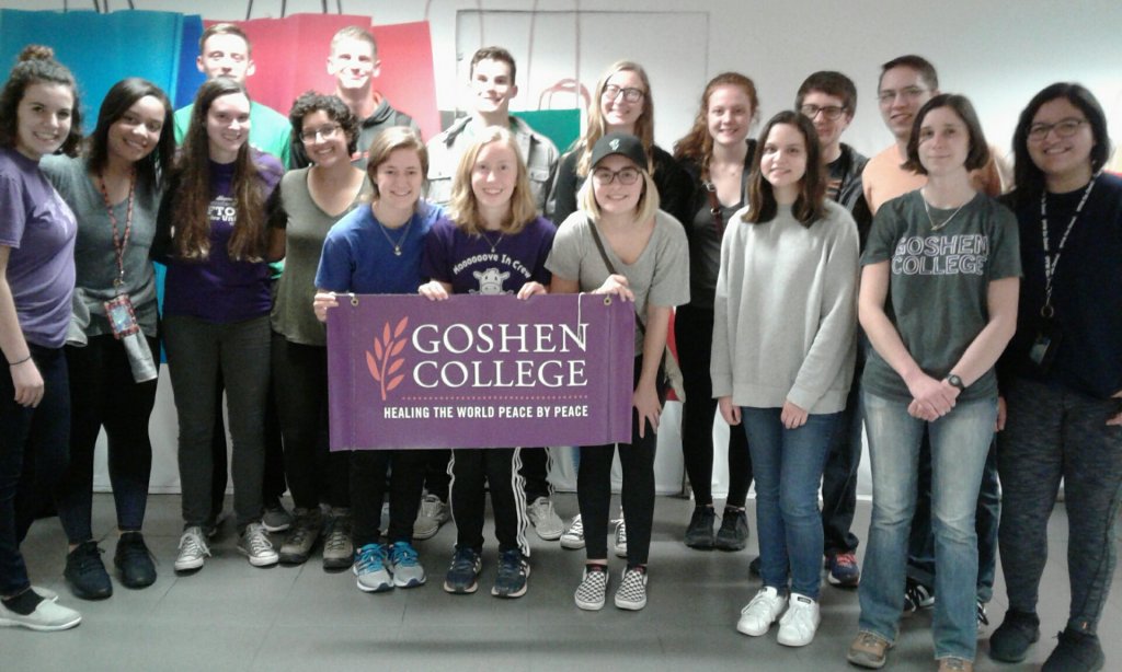 Students arrive at airport